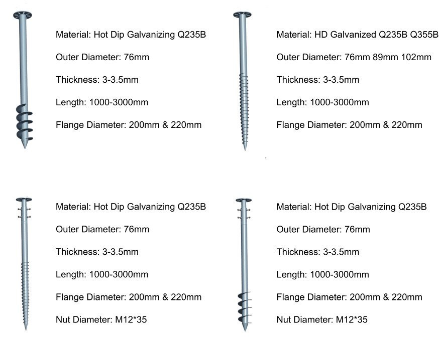 Top Quality Factory Price Ground Screw Common Types
