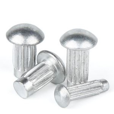 Carbon Steel Knurling Round Head Paku Keling Padat