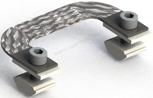 Bonding Jumper With Copper Lugs For Pv Panel Mounting