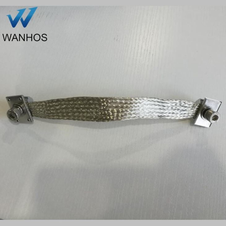 Bonding Jumper With Copper Lugs For Pv Panel Mounting